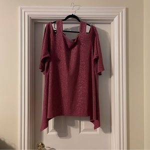 Catherine’s plus size cold shoulder tunic